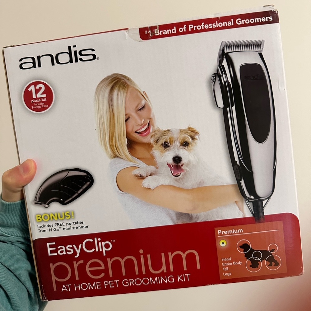 Andis EasyClip premium at home pet grooming kit